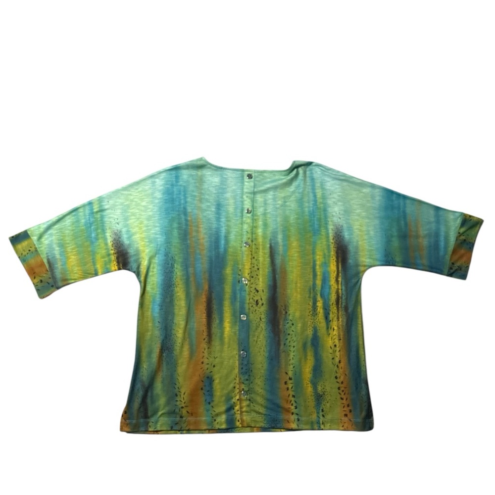 Multiples Women's Blouse - Blue and Green - Picture 3 of 3